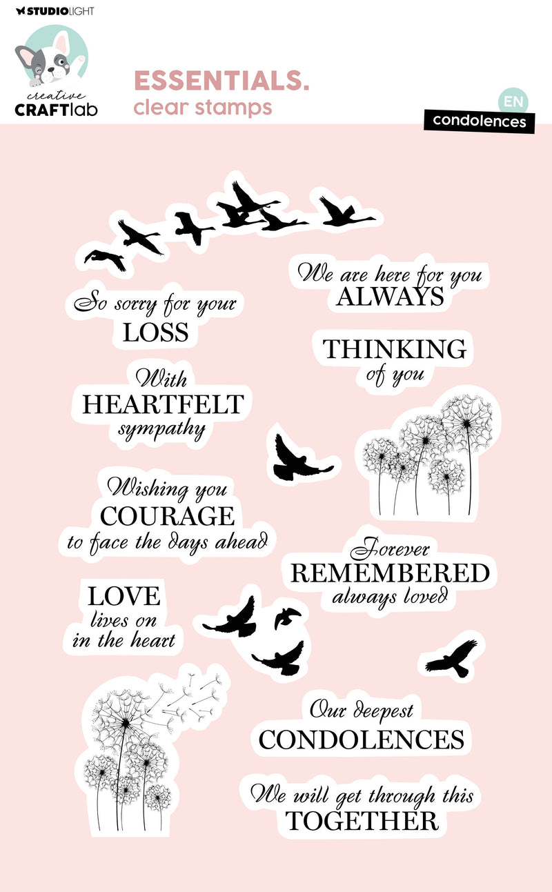 CCL Clear Stamp Condolences Essentials 15 PC-1