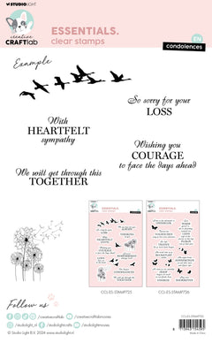CCL Clear Stamp Condolences Essentials 15 PC-2