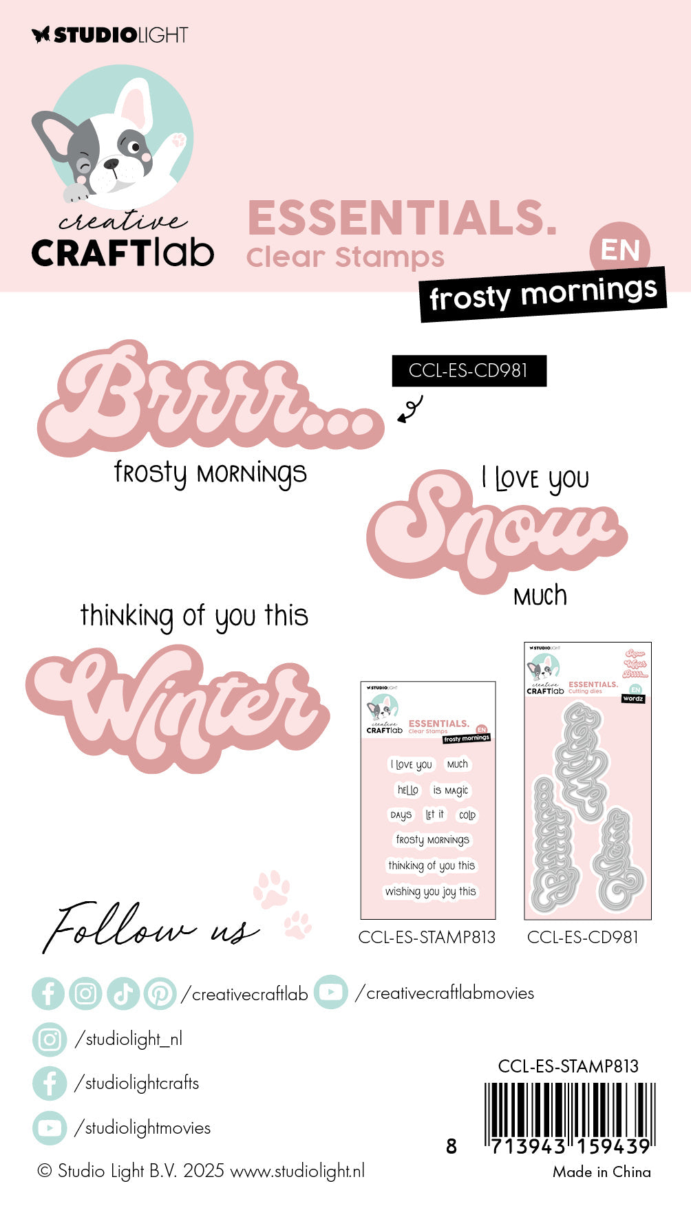 CCL Clear Stamp Frosty Mornings Essentials 93x61x3mm 10 Pieces-2