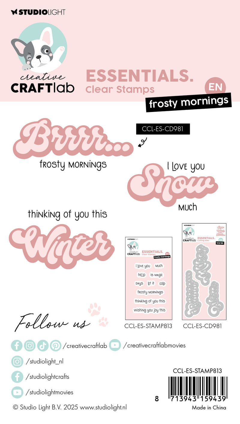 CCL Clear Stamp Frosty Mornings Essentials 93x61x3mm 10 Pieces-2