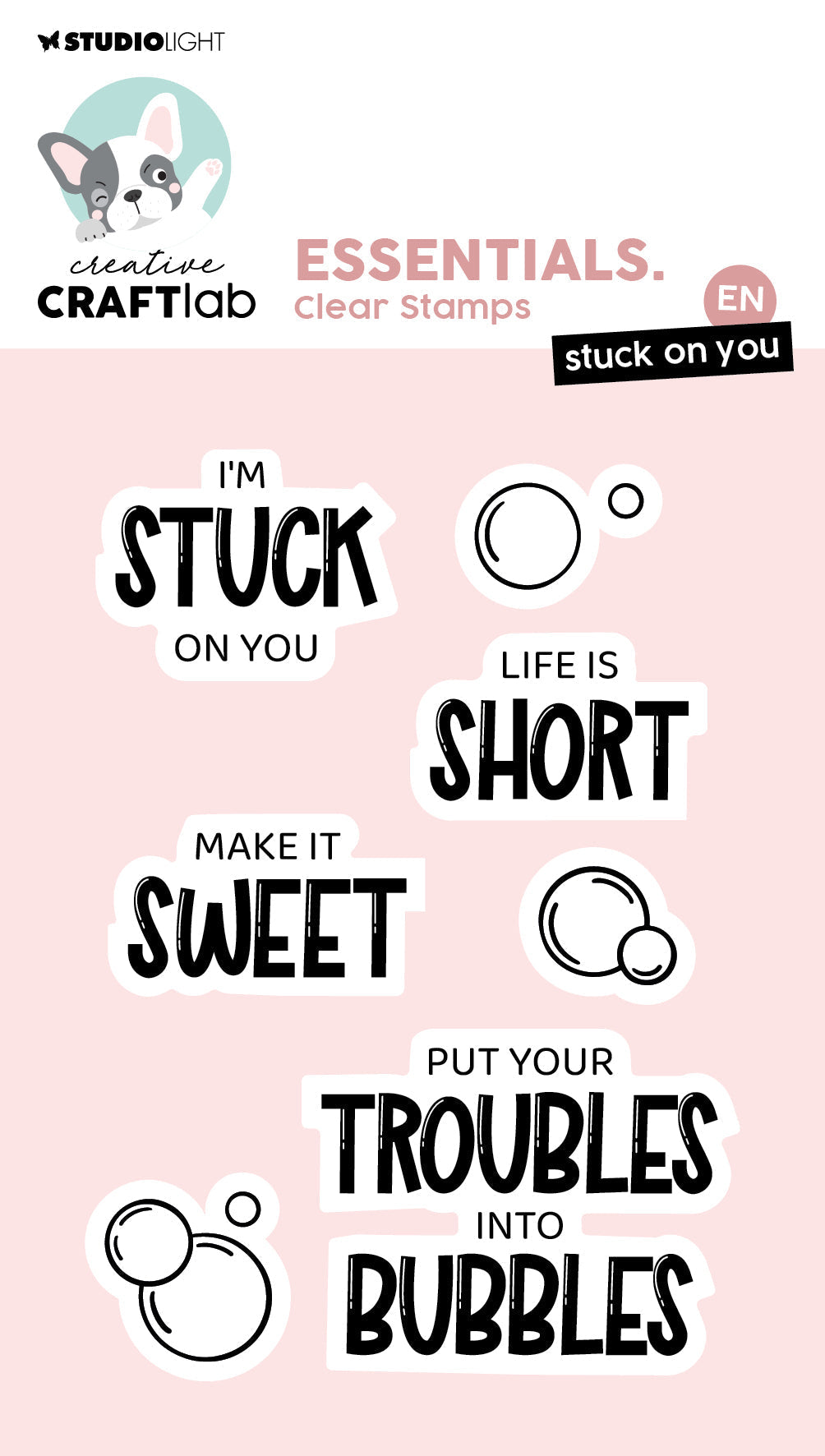 CCL Clear Stamp Stuck On You Essentials 7 Pieces-1