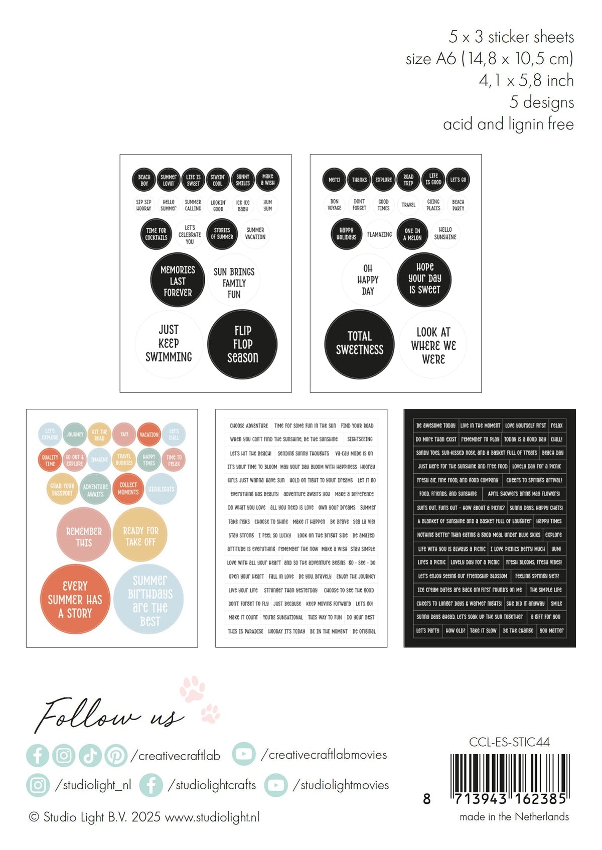 CCL Stickers Let Yourself Bloom Essentials 15 Sheets-2