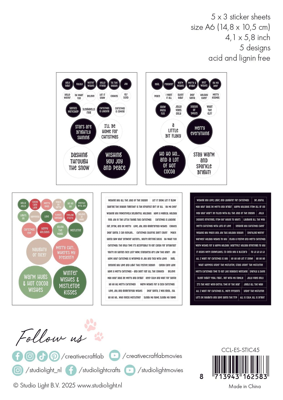 CCL Autocollants Joyeux tout Essentiels 15 Feuilles-2