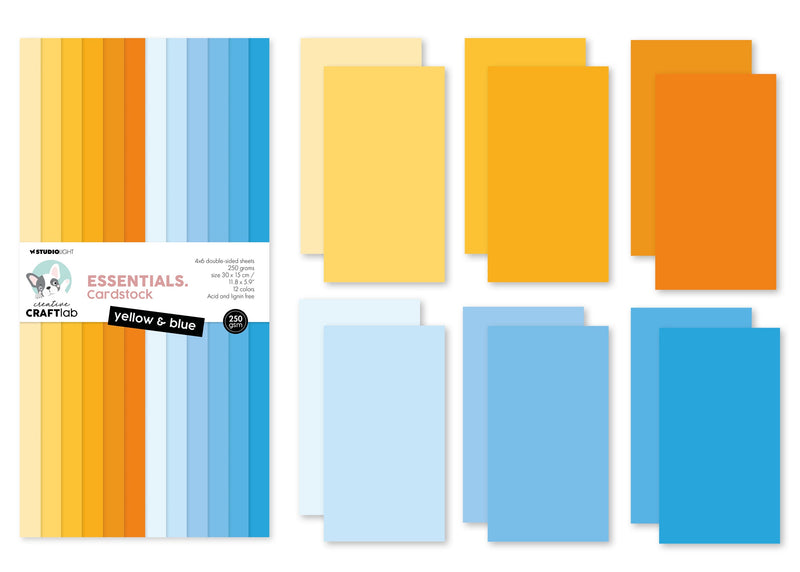 CCL Unicolor Paper Pad Yellow & Blue Essentials 24 SH-2