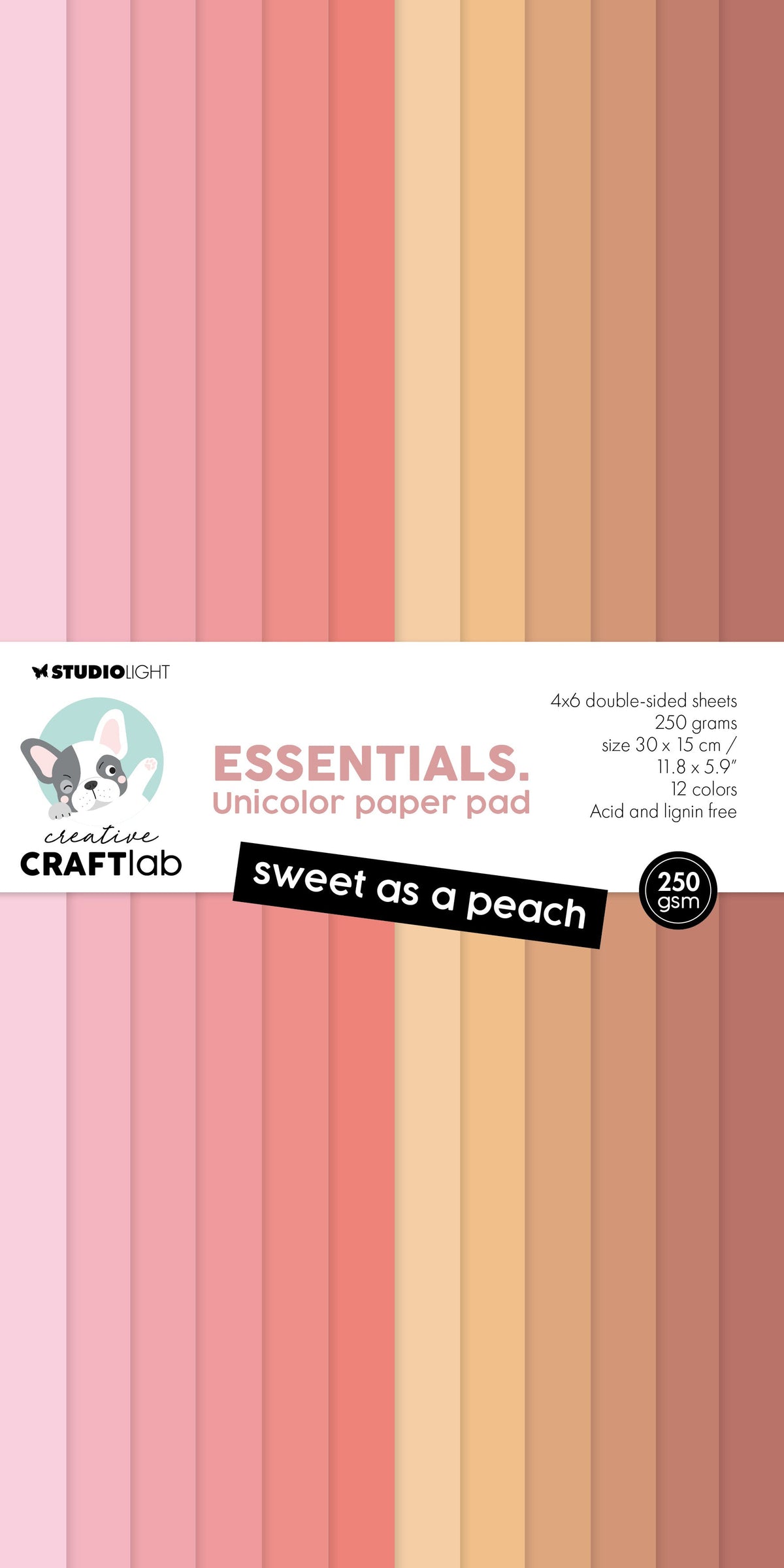 CCL Unicolor Paper Pad Sweet As A Peach Essentials 24 SH-1