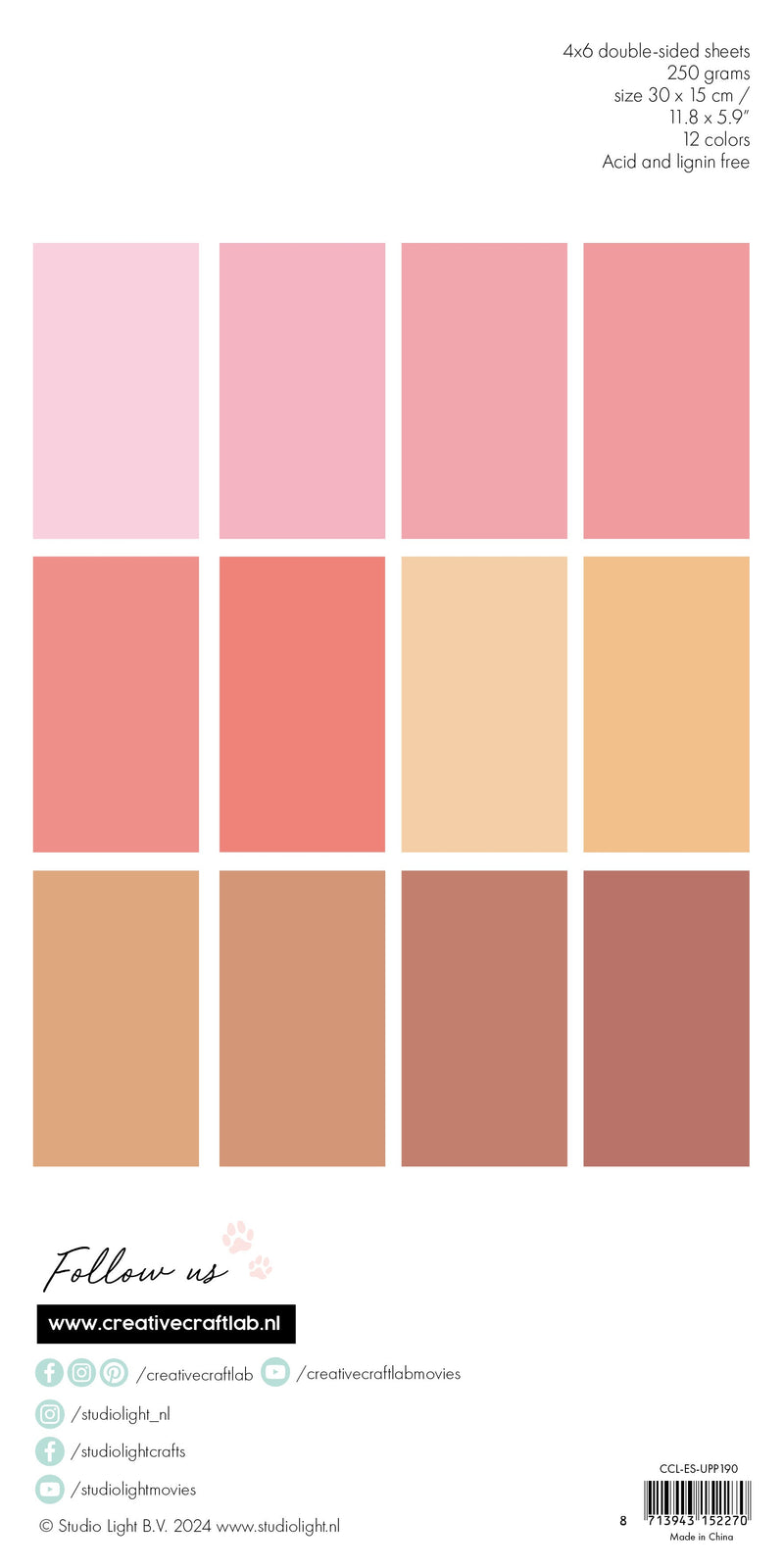 CCL Unicolor Paper Pad Sweet As A Peach Essentials 24 SH-3