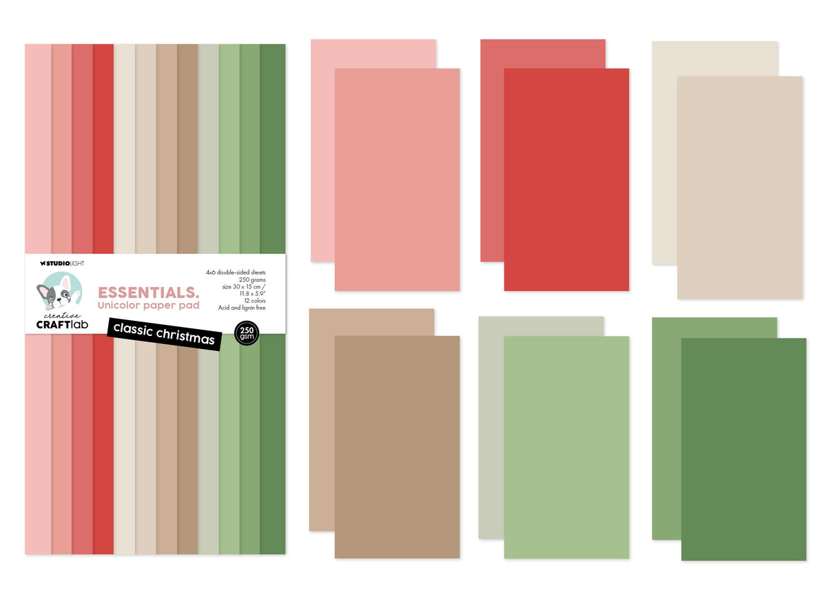 CCL Unicolor Paper Pad Classic Christmas Essentials 24 SH-3