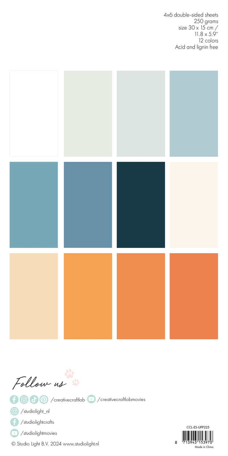 CCL Unicolor Paper Pad Winter Essentials 24 SH-2