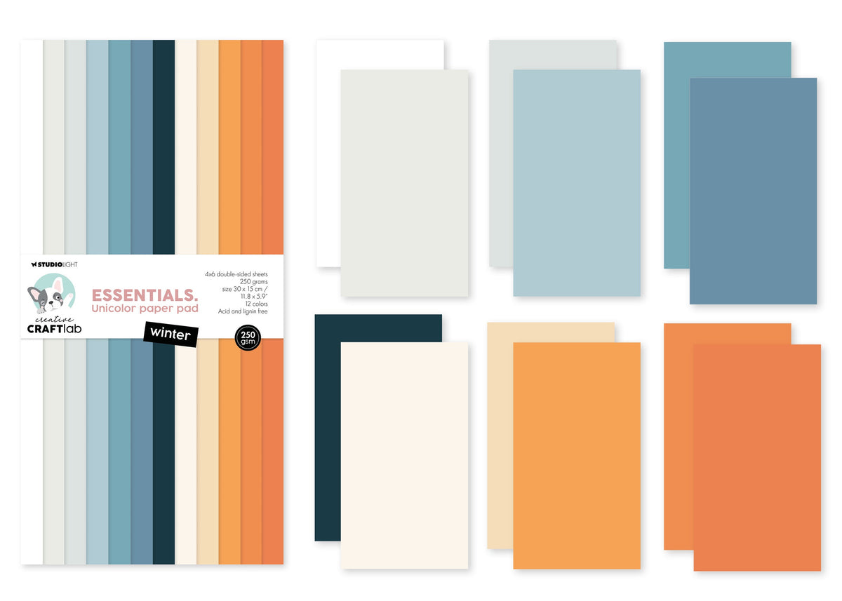 CCL Unicolor Paper Pad Winter Essentials 24 SH-3