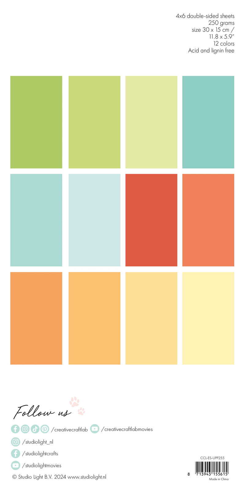 CCL Unicolor Paper Pad Brights Essentials 24 SH-3
