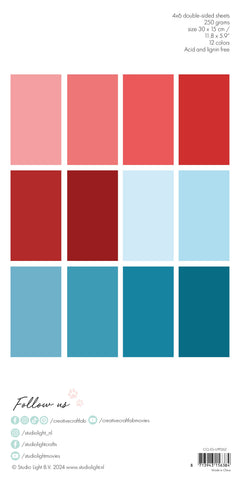 CCL Unicolor Paper Pad Red & Blue Essentials 24 SH-2