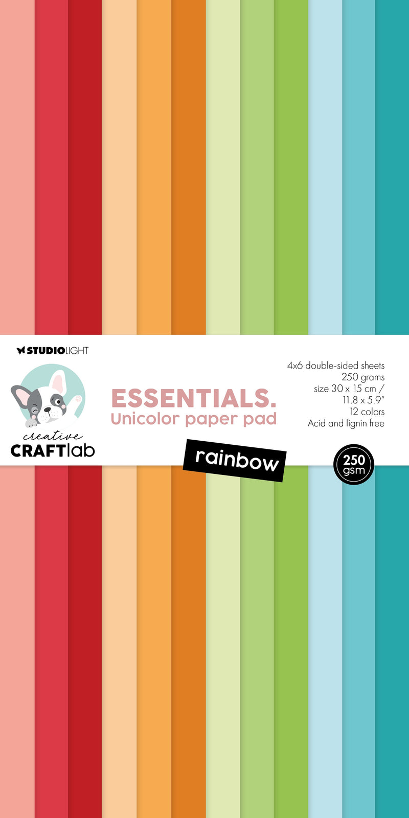 CCL Unicolor Paper Pad Rainbow Essentials 24 SH-1
