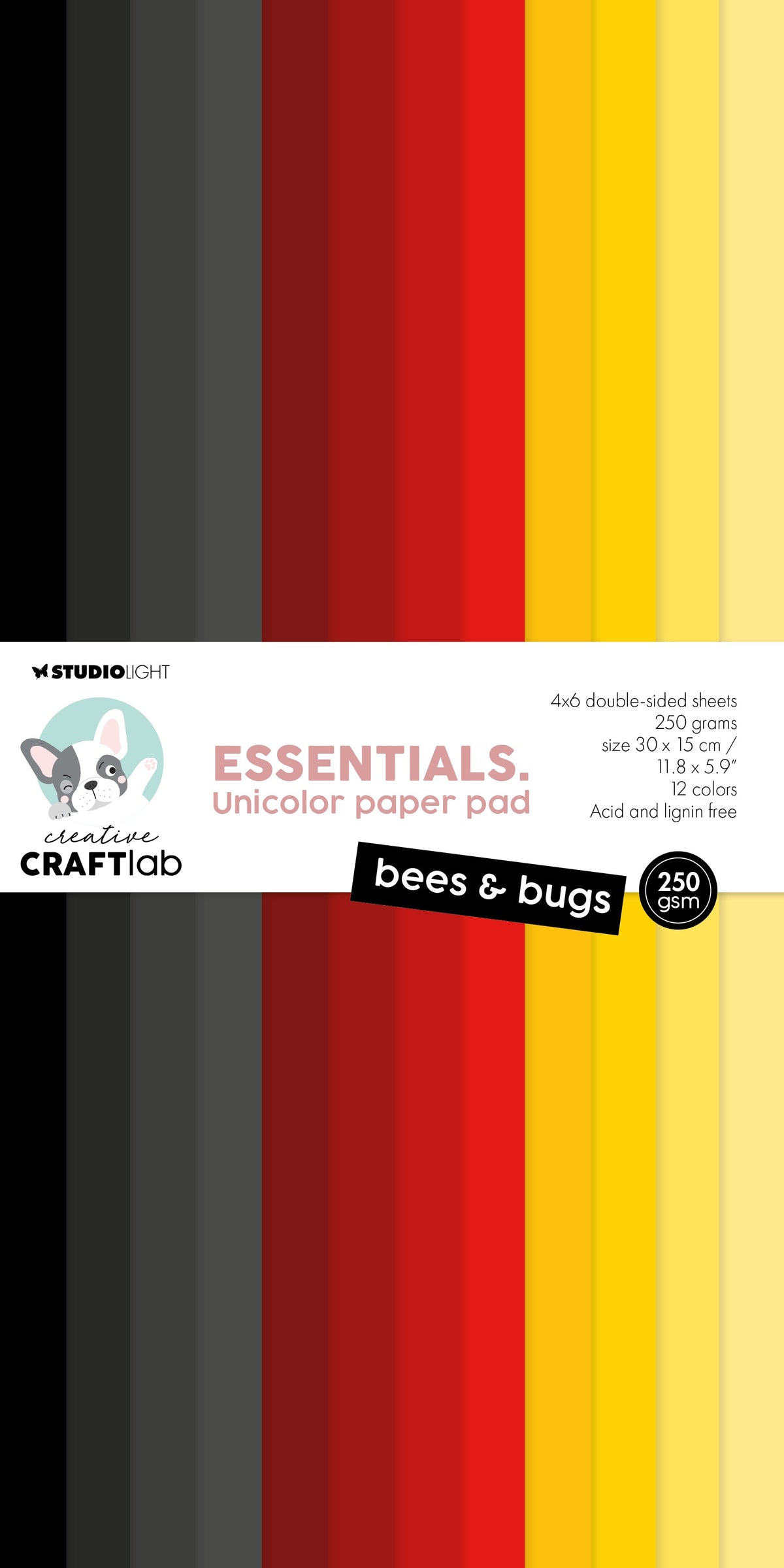 CCL Unicolor Paper Pad Bees & Bugs Essentials 24 Sheets-1