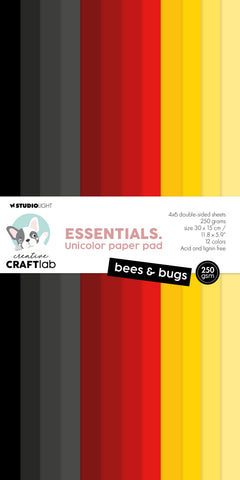 CCL Unicolor Paper Pad Bees & Bugs Essentials 24 Sheets-1