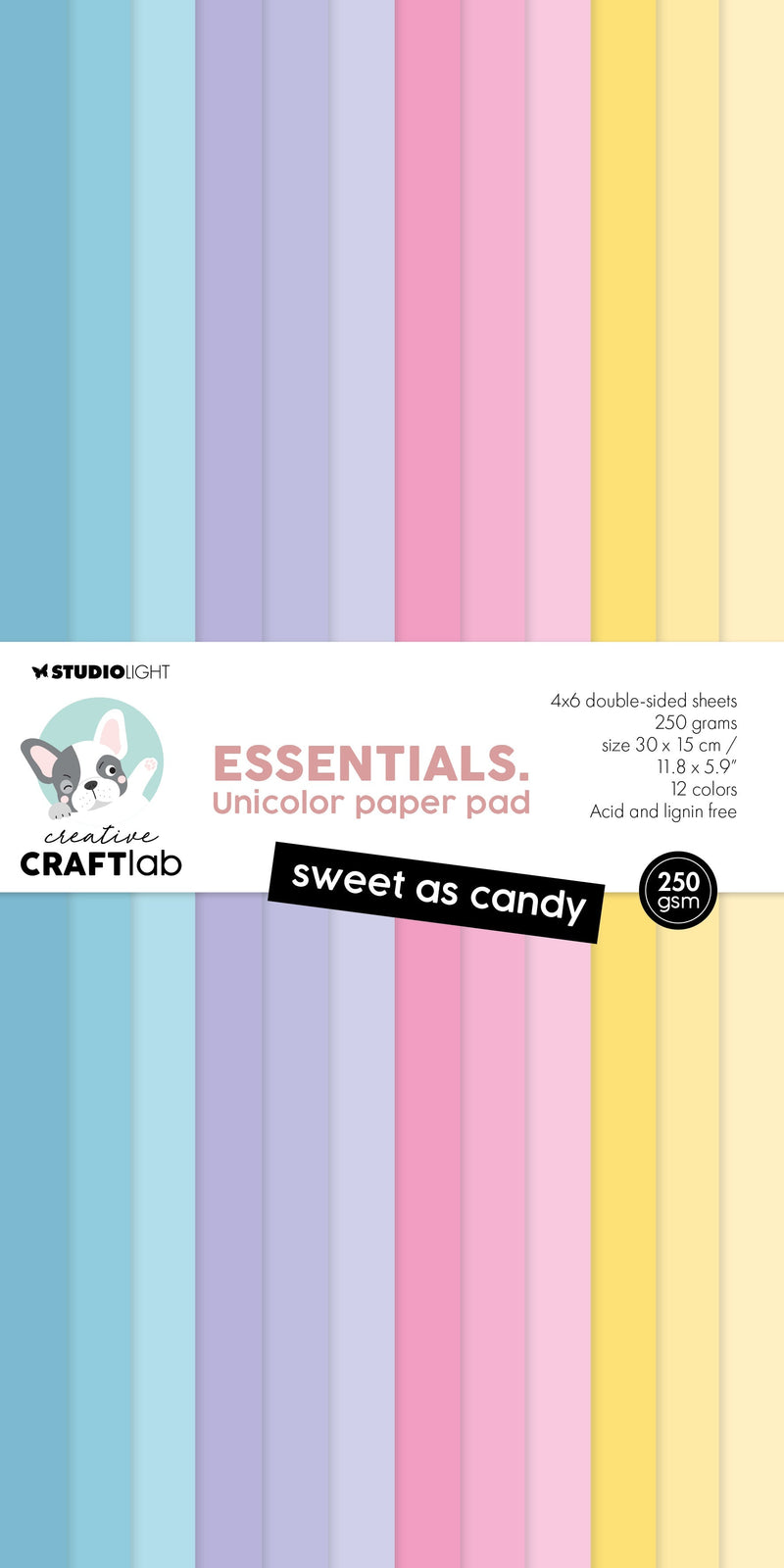 CCL Unicolor Paper Pad Sweet As Candy Essentials 24 Sheets-1