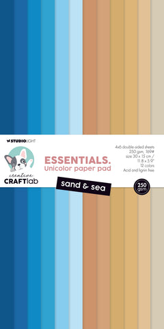 Bloc de papel unicolor CCL Sand & Sea Essentials, 24 hojas-1