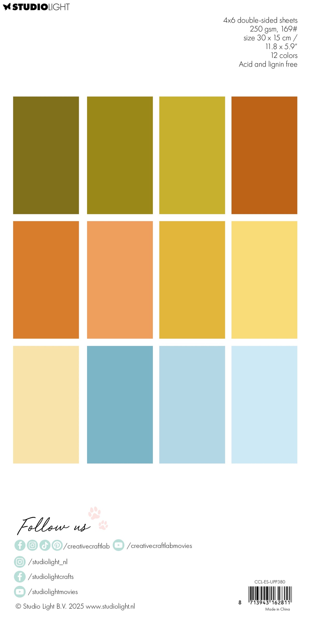 CCL Unicolor Paper Pad Cosy Autumn Essentials 24 Sheets-2