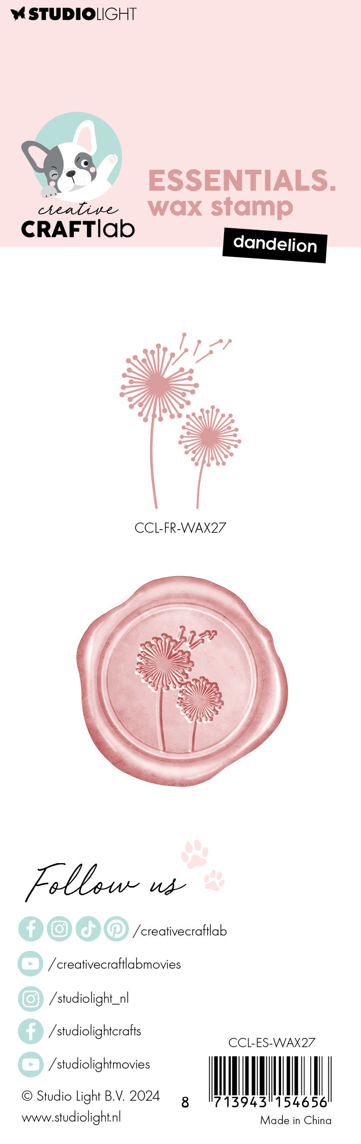 CCL Wax Stamp With Handle Dandelion Essentials 2 PC-2