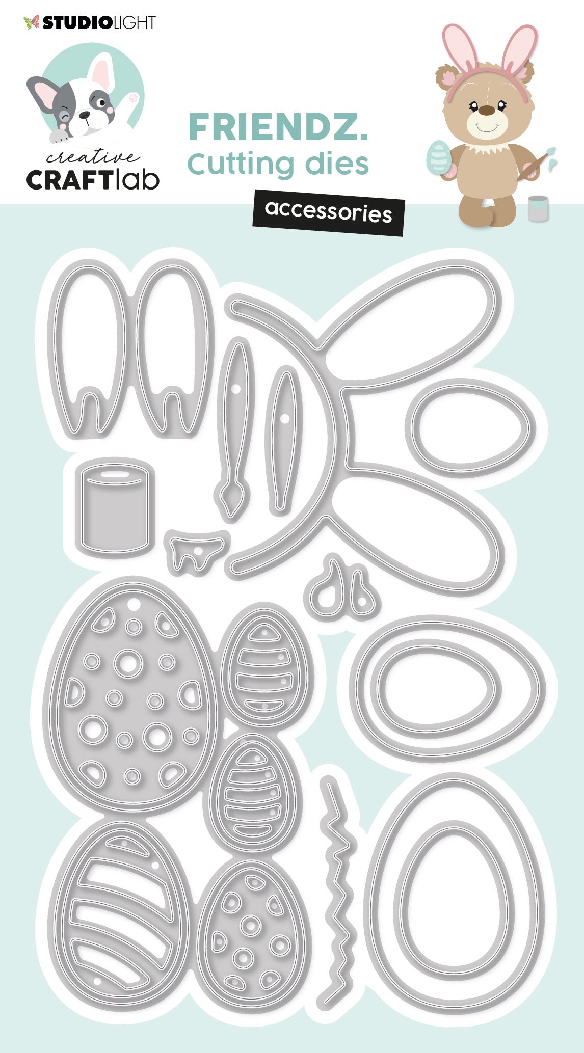 CCL Cutting Die Accessoires Easter Friendz 126x84x1mm 12 PC nr.506-1