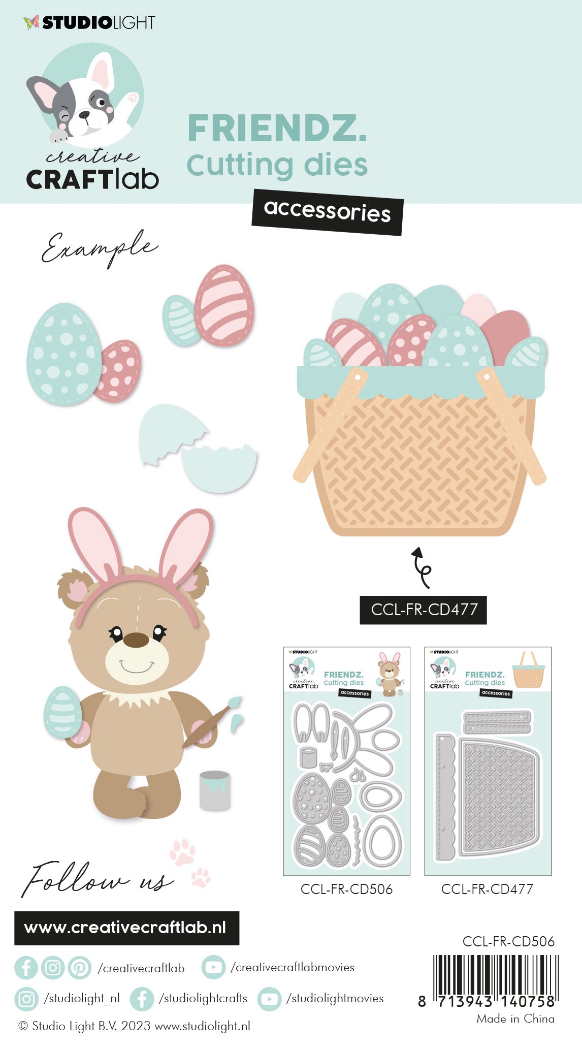 CCL Cutting Die Accessoires Easter Friendz 126x84x1mm 12 PC nr.506-4