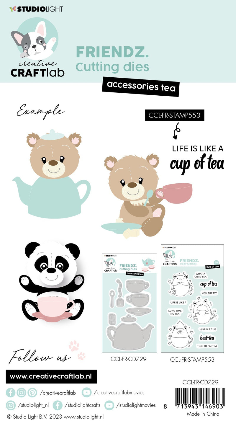 CCL Matrice de découpe Accessoires Tea Friendz 85x128x1mm 10 PC réf.729-3