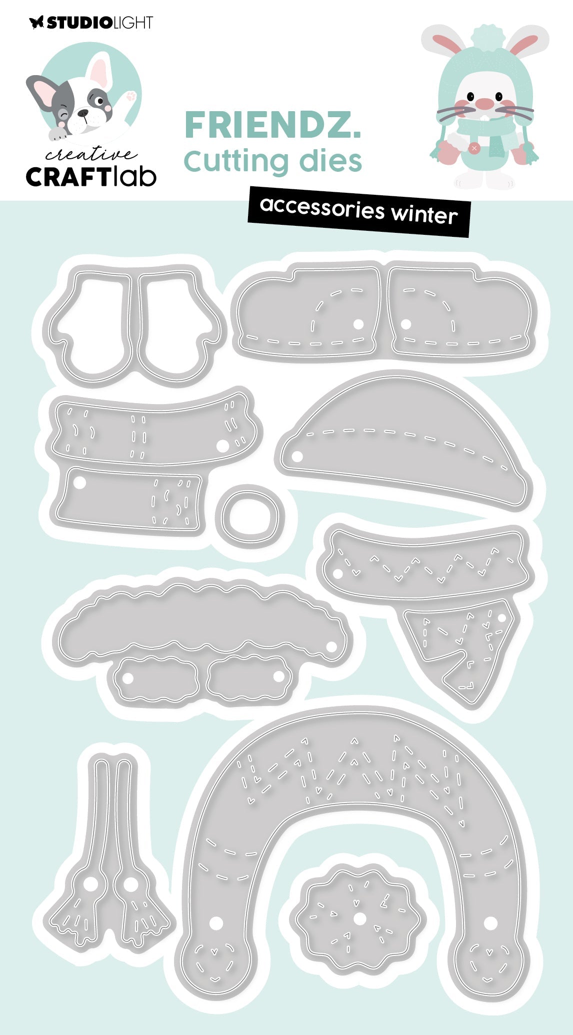 Matrices de découpe CCL Accessoires Winter Friendz 125x84x1mm 10 pièces n°759-1