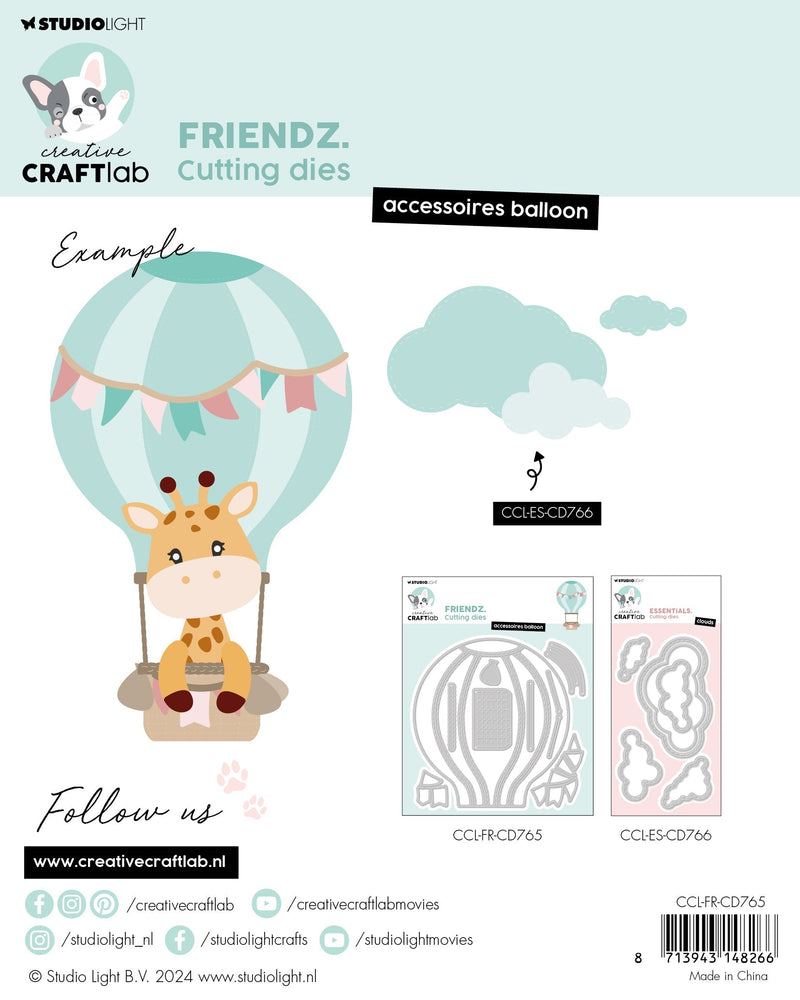 Accesorios para troquel de corte CCL Balloon Friendz 125x127x1mm 9 pzas. n.º 765-2