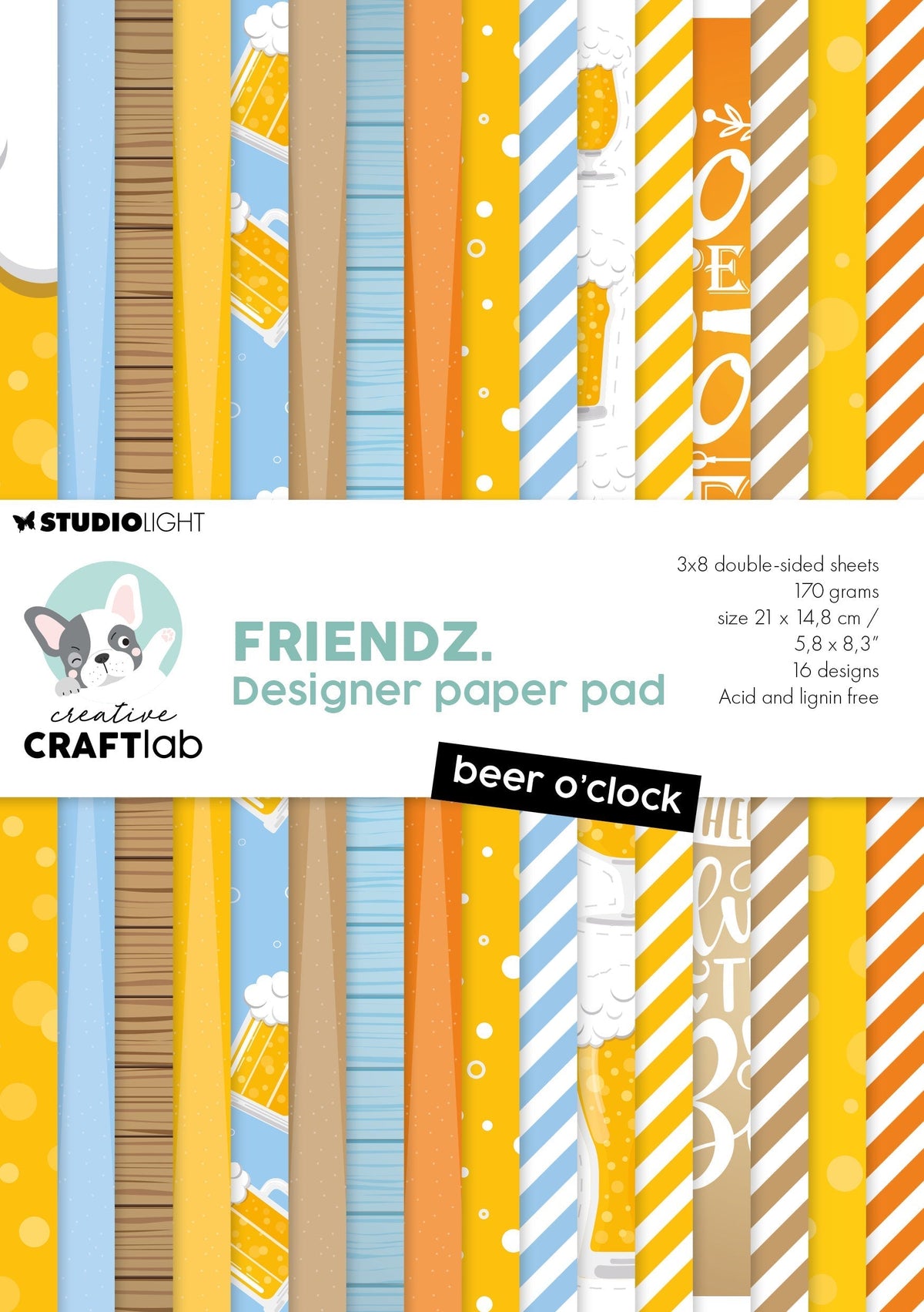 CCL Design Paper Pad Beer O'Clock Friendz 24 SH-1