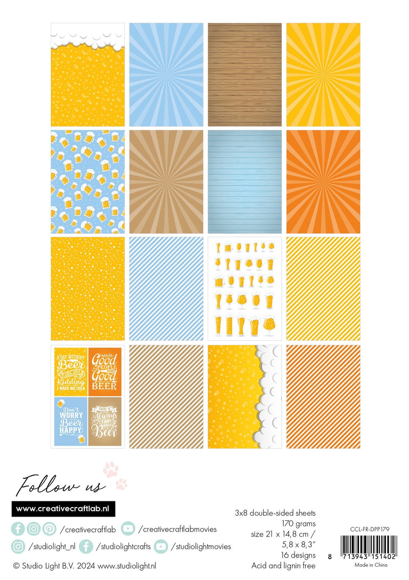 CCL Design Paper Pad Beer O'Clock Friendz 24 SH-2