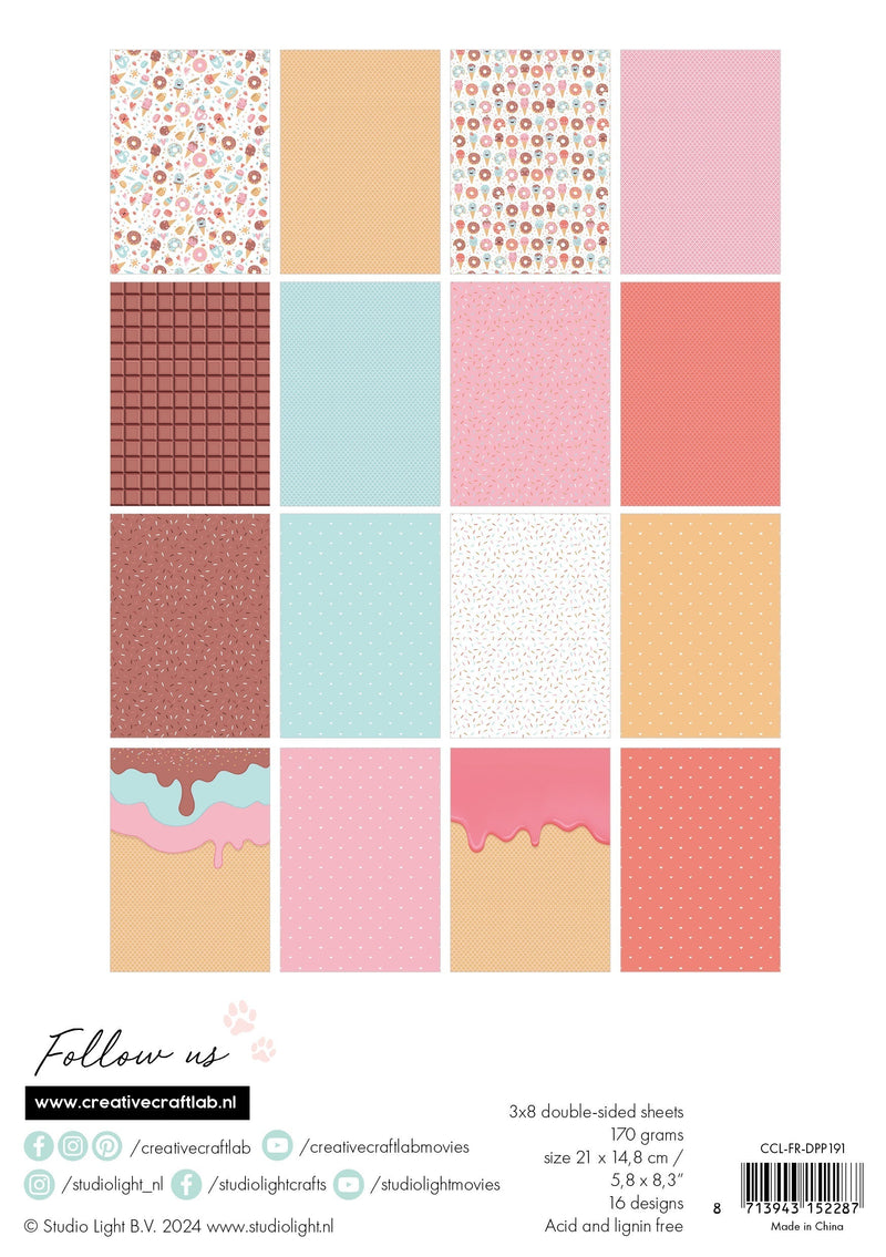 Bloc de papel para diseño CCL I Scream You Scream Friendz 24 hojas-2