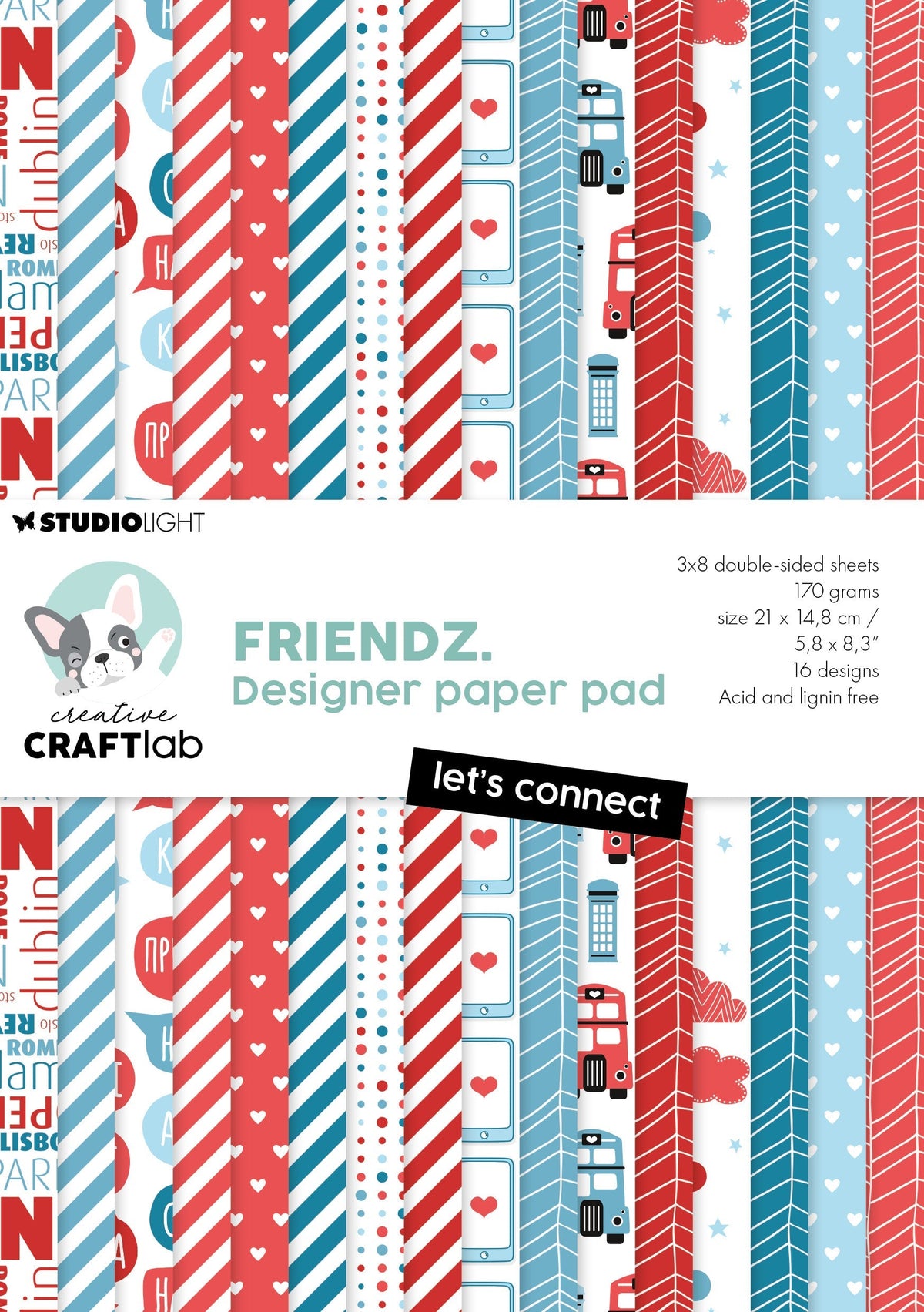 CCL Designer Paper Pad Let's Connect Friendz 24 SH-1