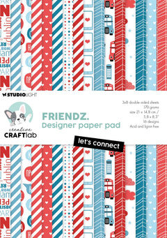 CCL Designer Paper Pad Let's Connect Friendz 24 SH-1