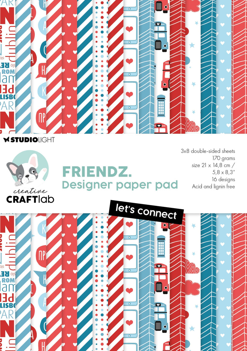 CCL Designer Paper Pad Let's Connect Friendz 24 SH-1