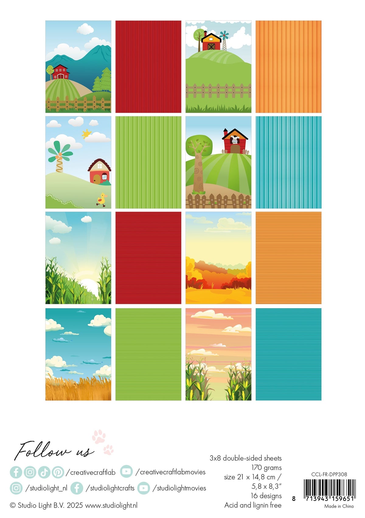 CCL Design Paper Pad On The Farm Friendz 24 SH-2