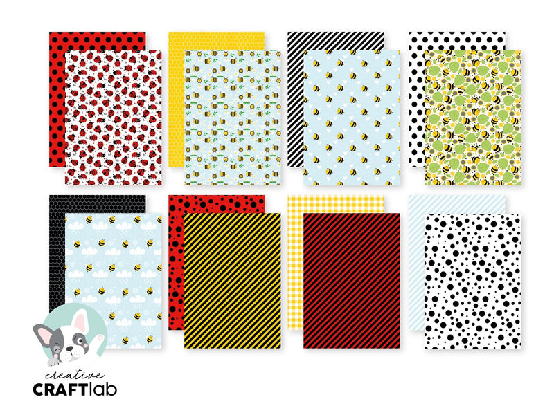 CCL Designer Paper Pad Bee-Lightful Friendz 24 Sheets-2