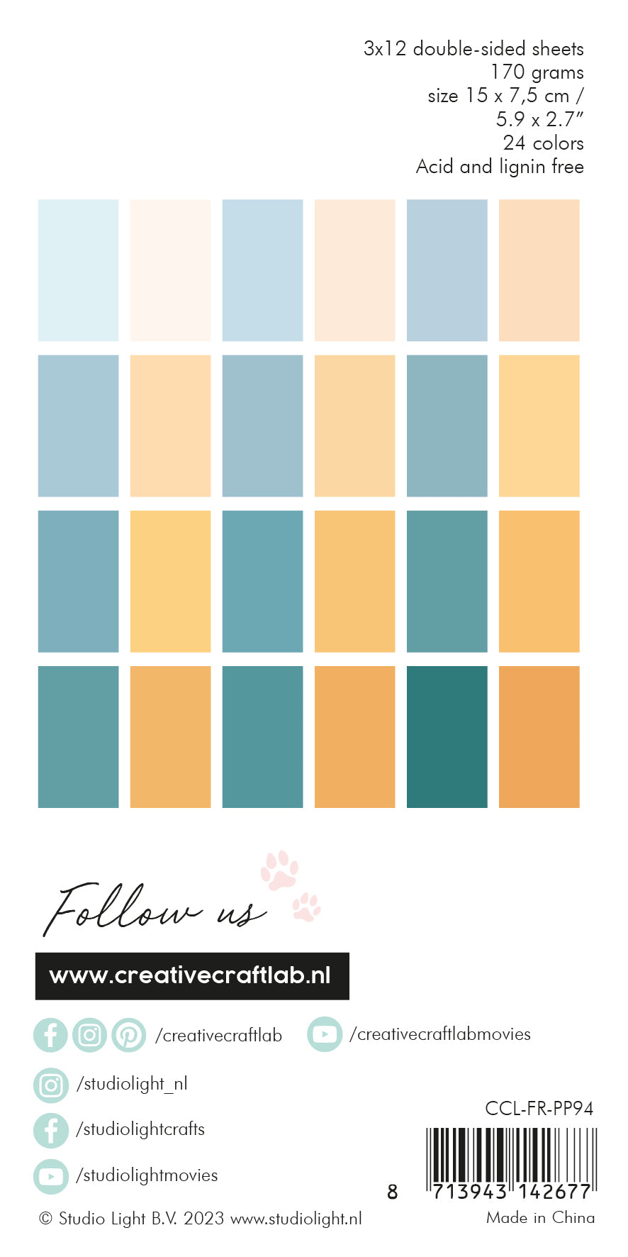 CCL Mini Paper Pad Beachy Friendz 150x75x9mm 24 SH nr.94-2