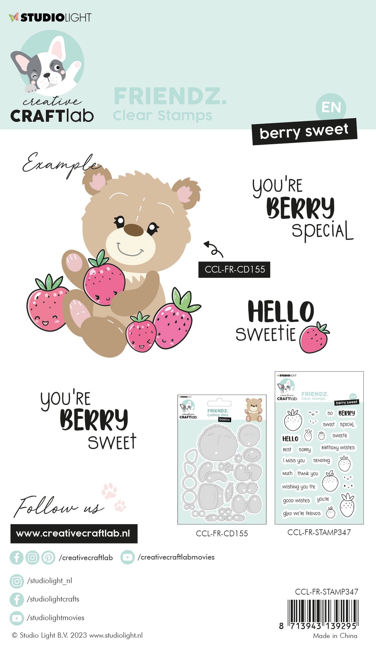 CCL Clear Stamp Hello Sweetie Friendz 155x111x3mm 28 PC nr.347-3