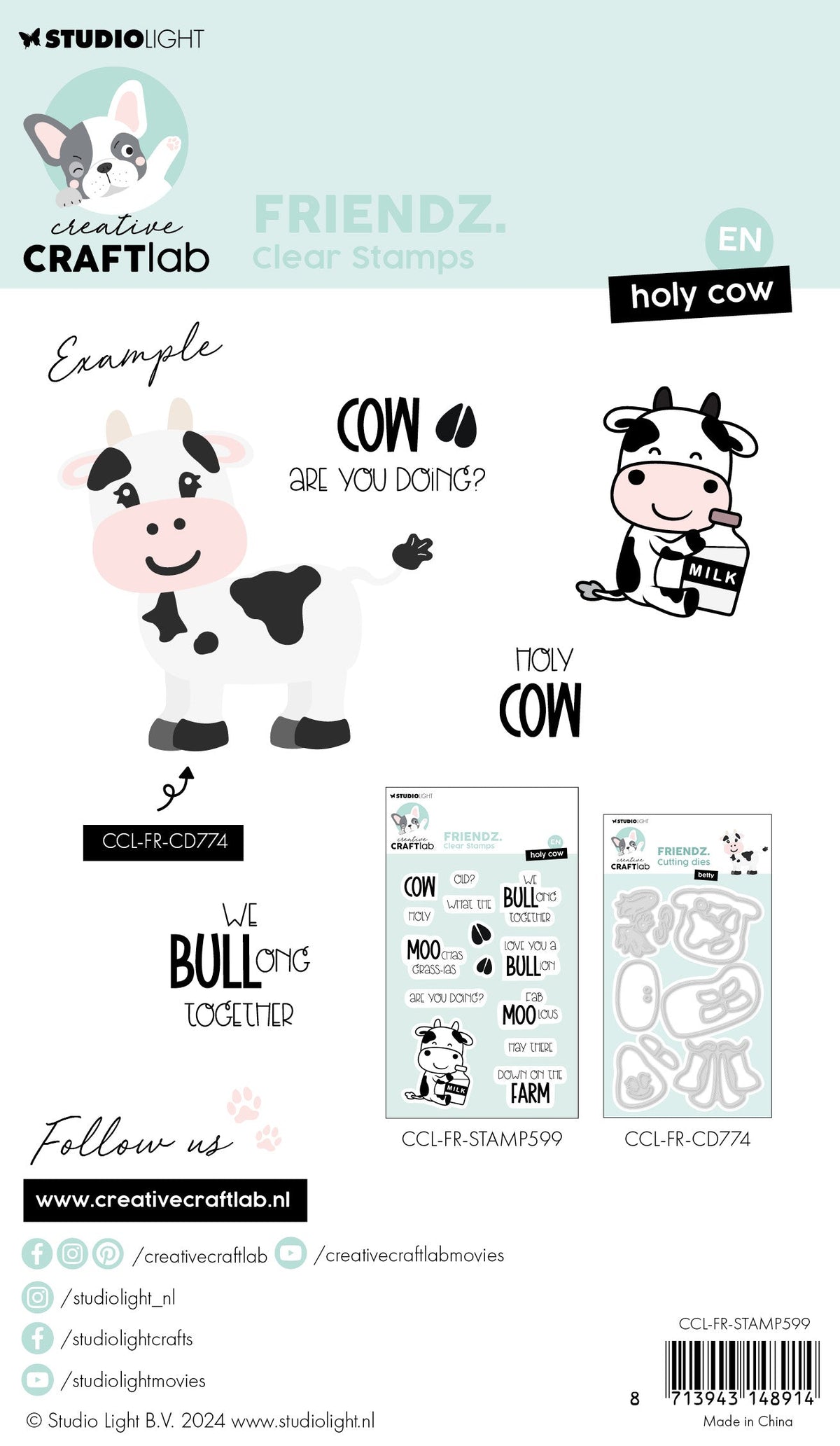 CCL Sello Transparente Holy Cow Friendz 14 pzas.-2