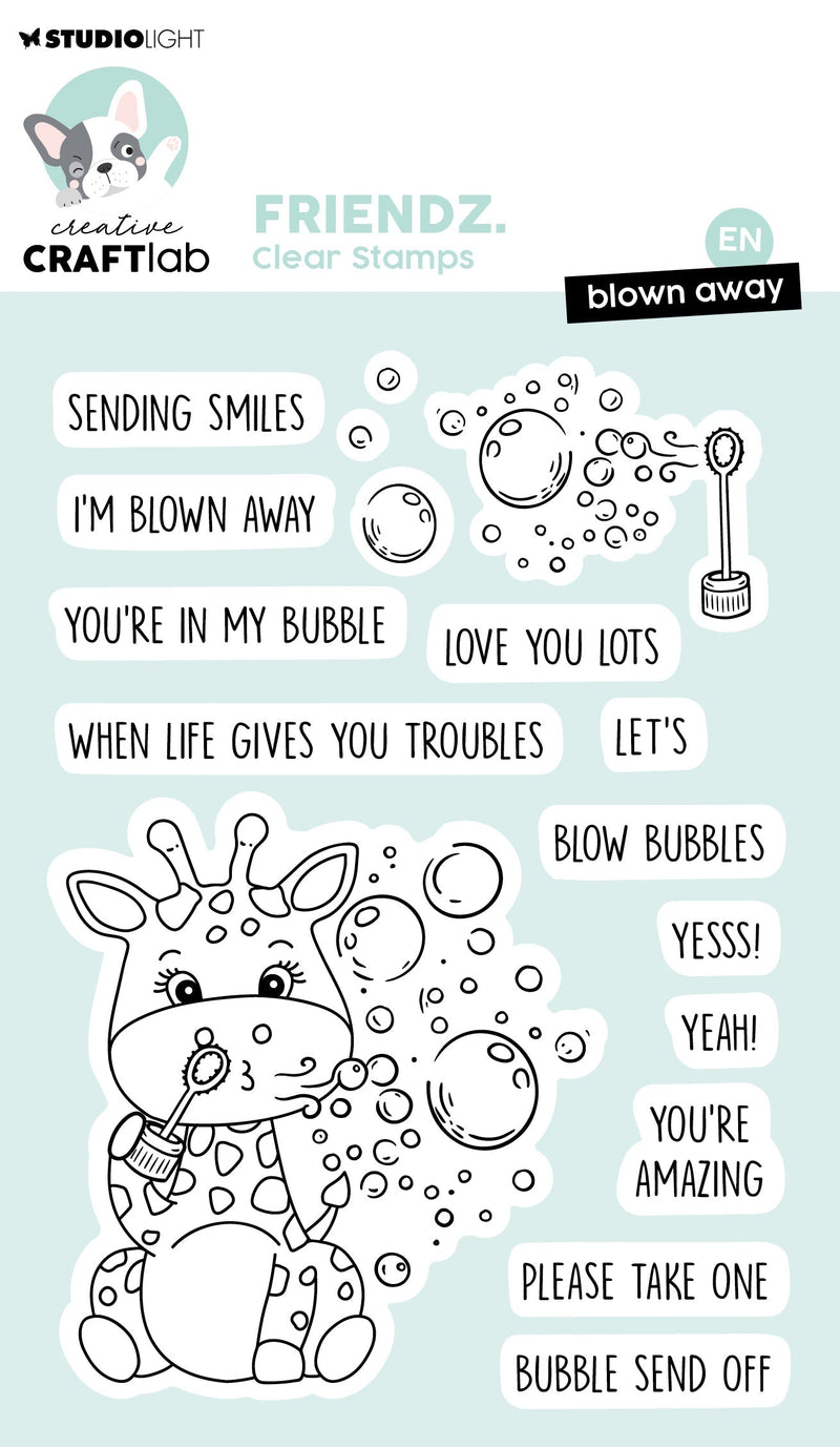 CCL Clear Stamp Blown Away Friendz 17 Pieces-1