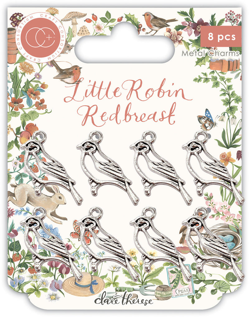 Craft Consortium Little Robin Redbreast - Metal Charms - Robin-1