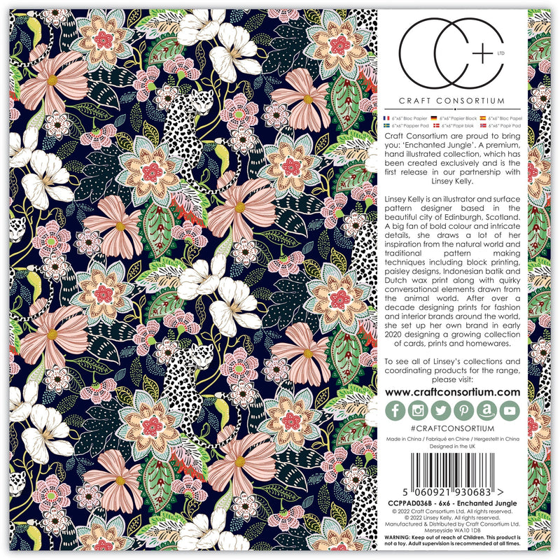 Craft Consortium Enchanted Jungle - 6x6 Paper Pad-25