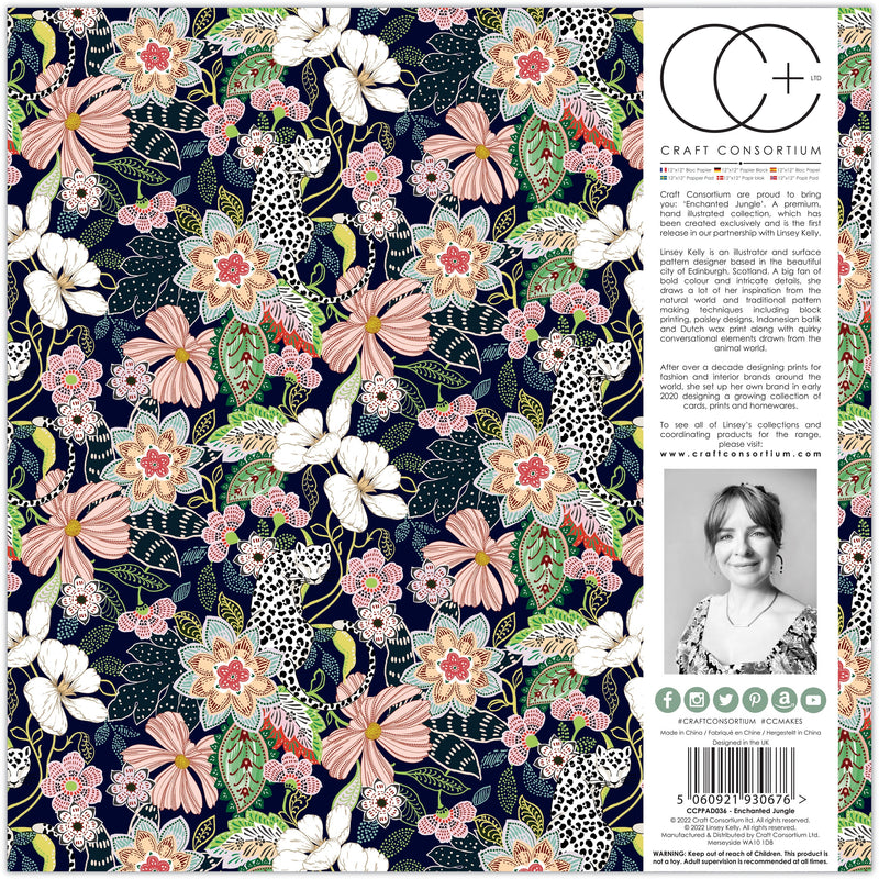 Craft Consortium Enchanted Jungle - 12x12 Paper Pad-25