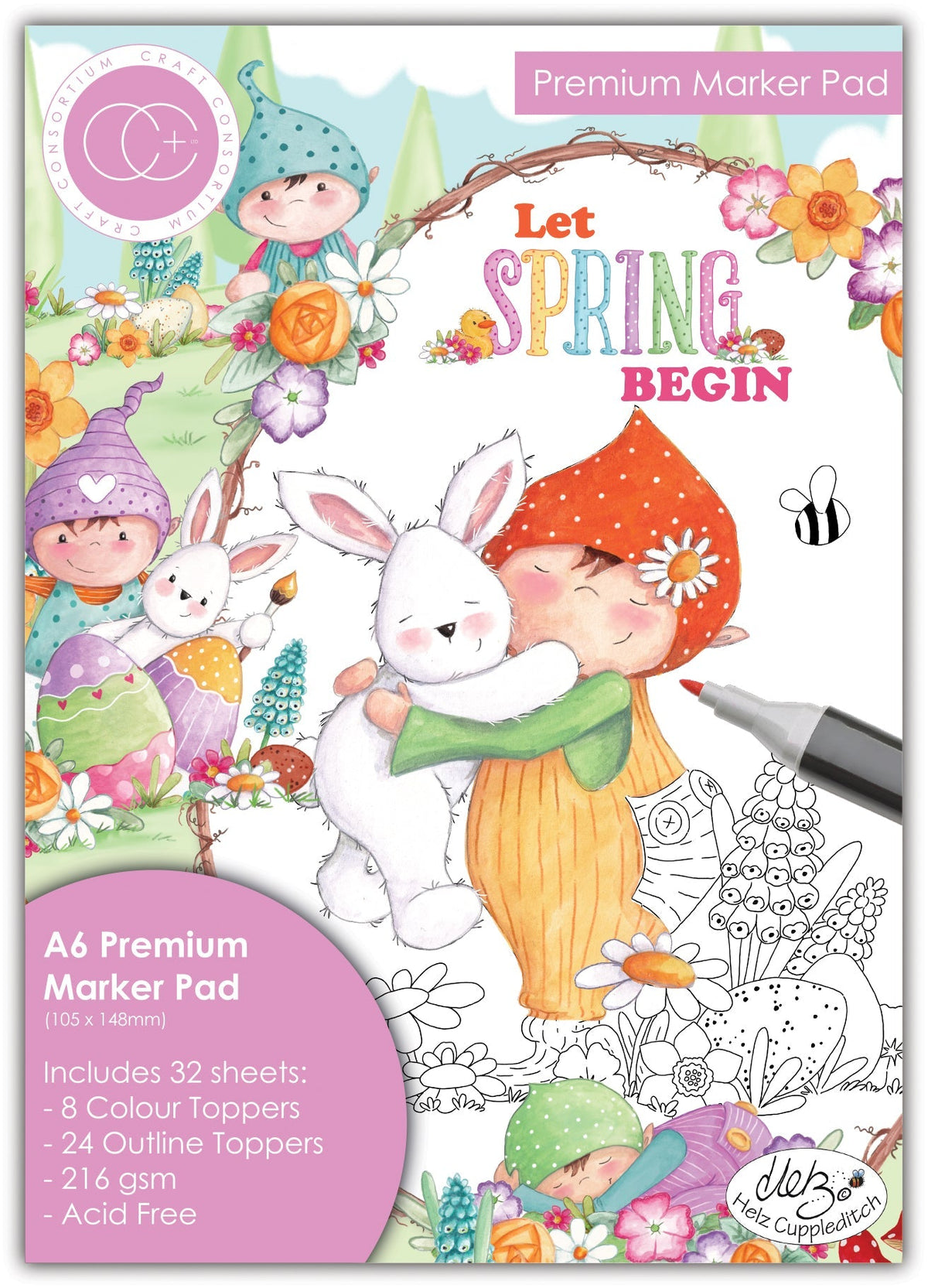 Craft Consortium Let Spring Begin - A6 Premium Marker Pad-1