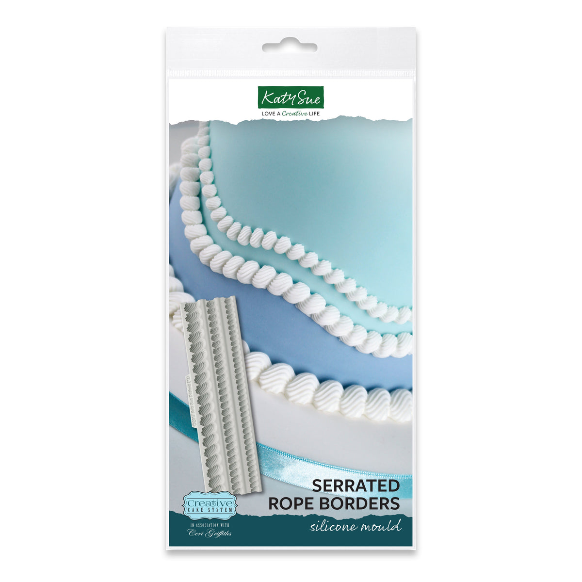 Serrated Rope Borders Silicone Mould-1