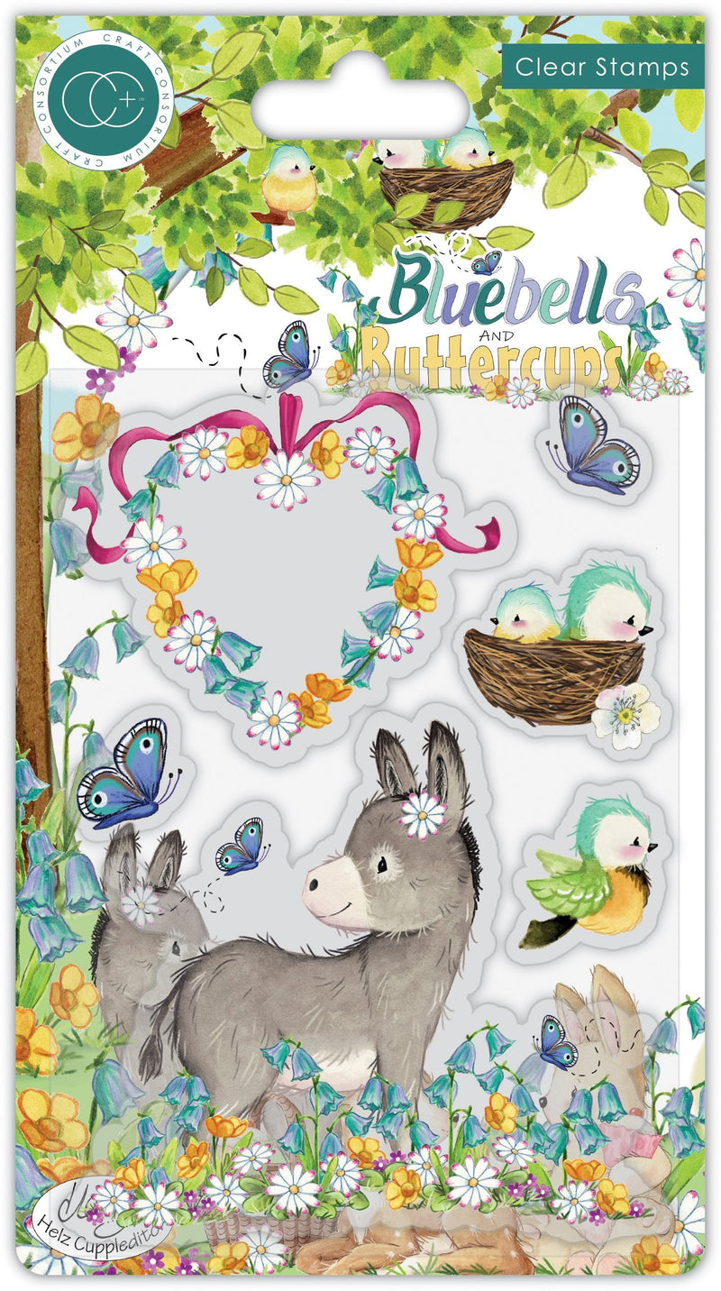 Bluebells and Buttercups - Stamp Set - Donkey-1