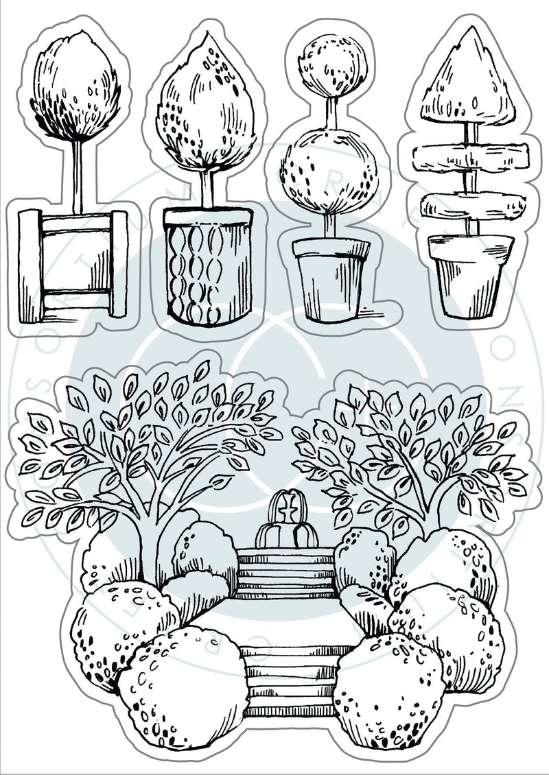 Secret Garden - Stamp Set - Topiary-2