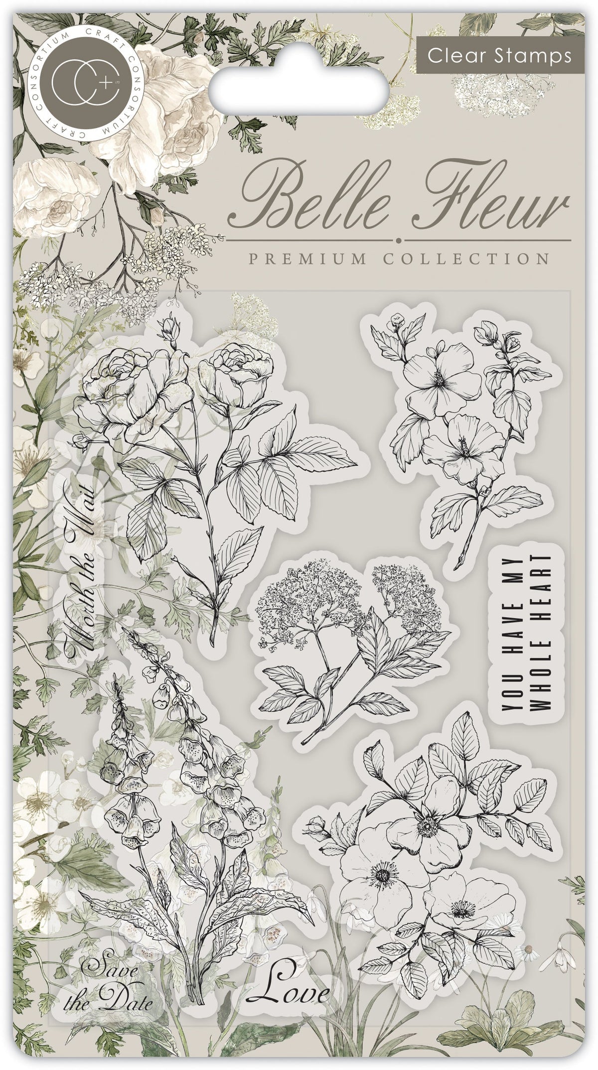Craft Consortium Belle Fleur - Stamp Set-1
