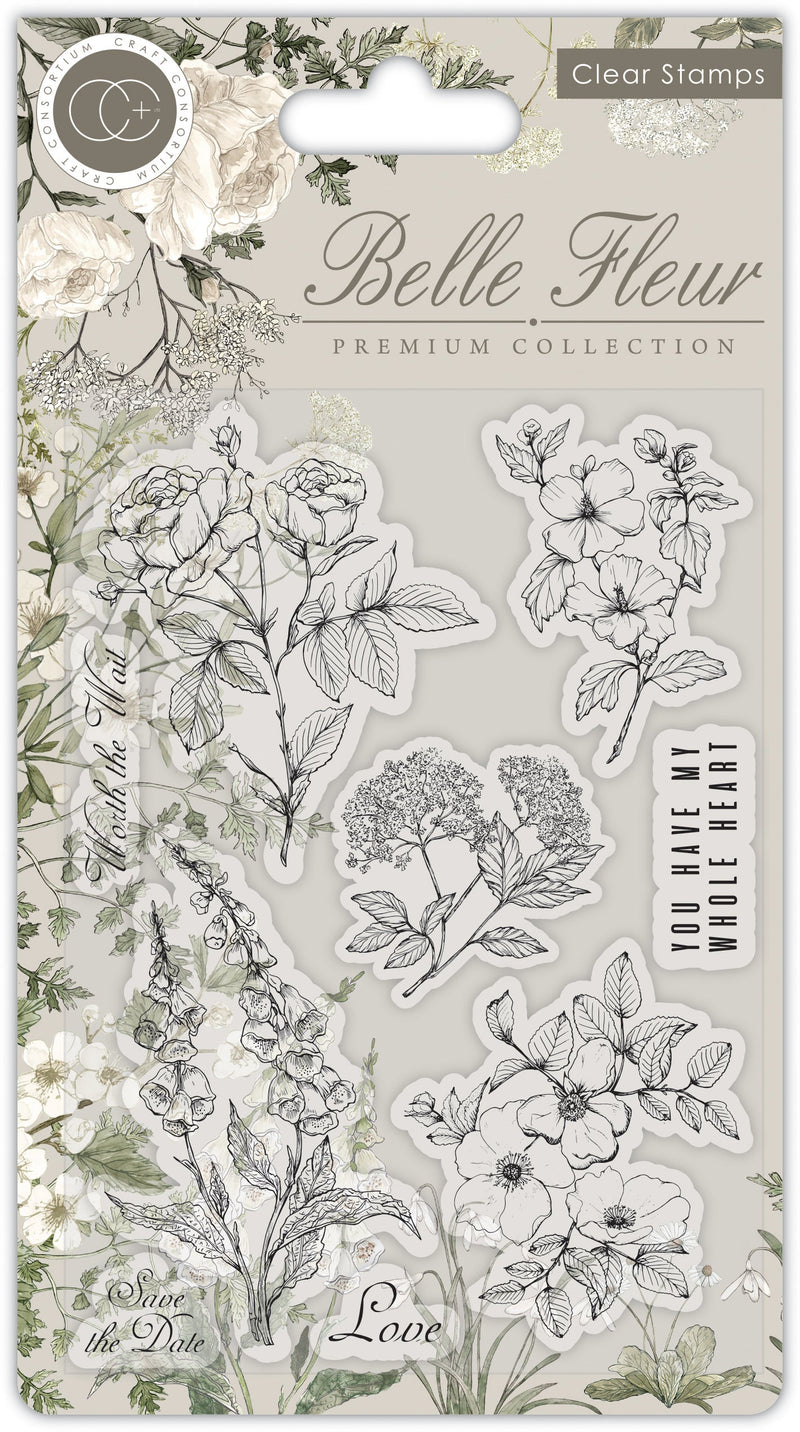 Craft Consortium Belle Fleur - Stamp Set-1
