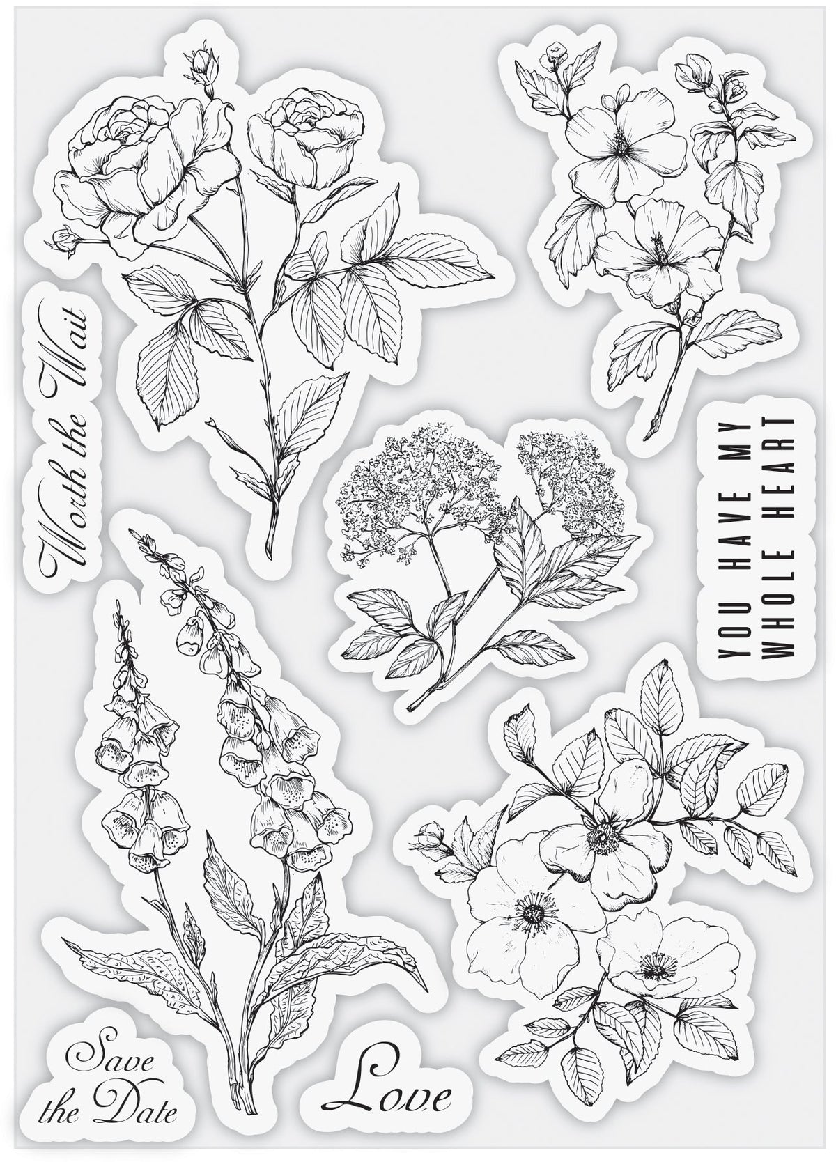 Craft Consortium Belle Fleur - Stamp Set-2