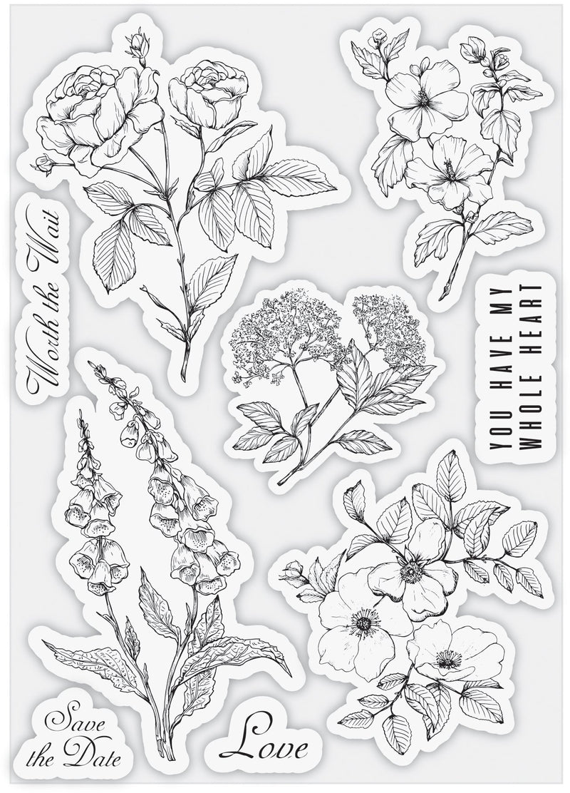 Craft Consortium Belle Fleur - Stamp Set-2